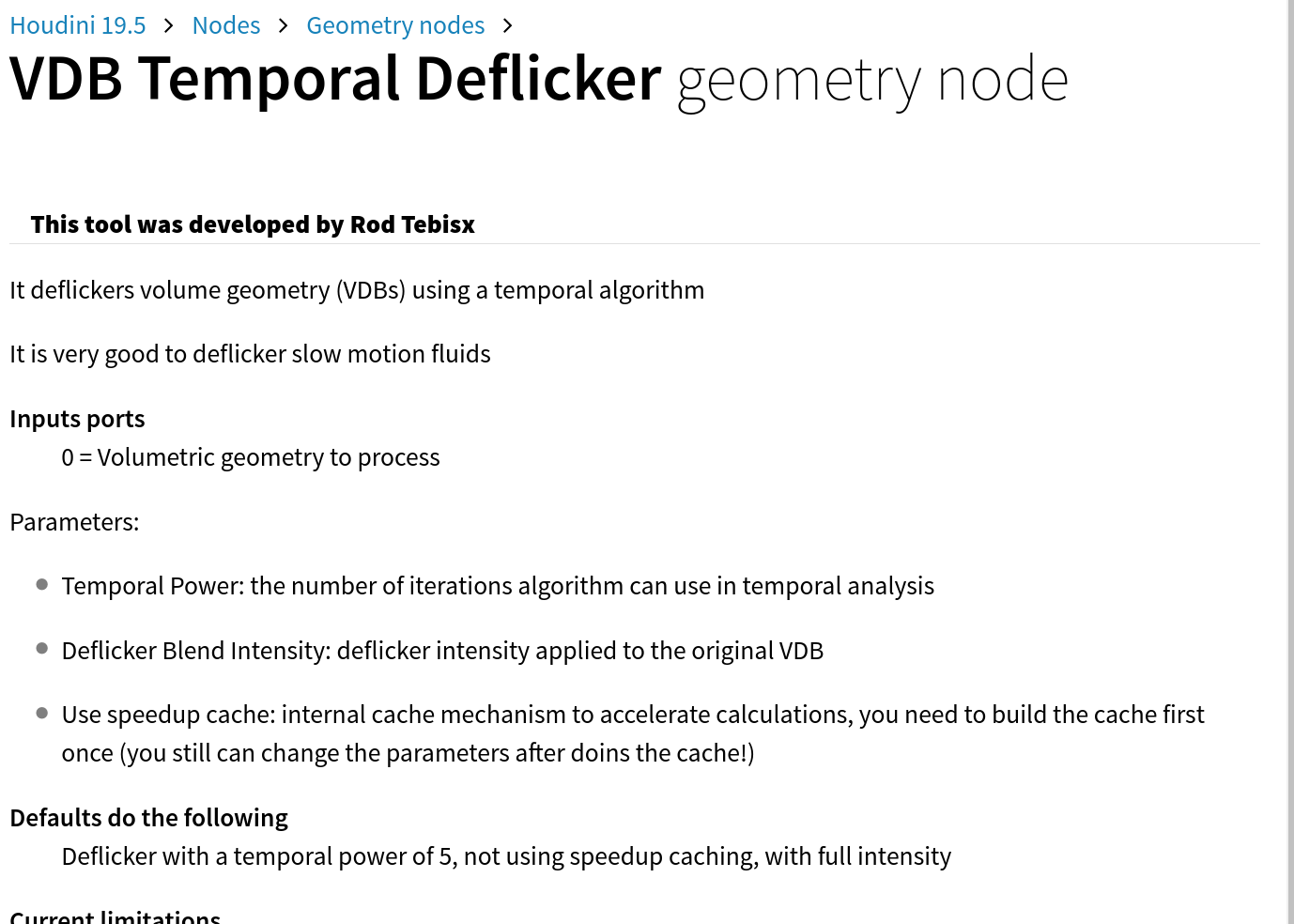 Deflicker Example VDB Temporal Deflicker