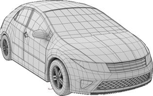 Static 3d car